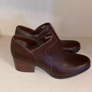 Born Brown Leather Ankle Booties